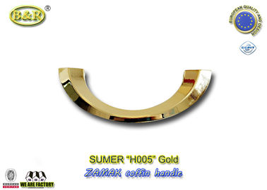 Oro H005 &amp; dimensione 20.5*7.5cm degli accessori della bara dello zamak della maniglia della bara del metallo di forma della luna di progettazione dell'Italia di colore dell'argento
