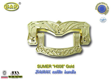 Dimensioni dell'oro di riferimento H008 maniglia del cofanetto da 19 x 11 cm, accessori in lega di zinco della bara