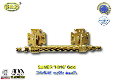 Dimensione in lega di zinco 12.5*10 cm di qualità dell'Italia di colore dell'oro della barra della bara dello zamak della maniglia H016 della bara del diametro 20mm