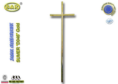 Incrocio di D046 Zamak e colore funereo dell'oro degli accessori della decorazione del coperchio della bara della croce