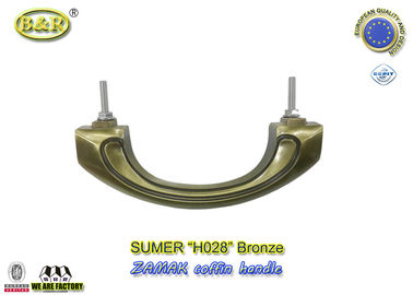 Le maniglie della bara dello zamak dell'hardware del metallo, il colore bronzeo ed alti H028 lucidati graduano 17.5*7 secondo la misura cm
