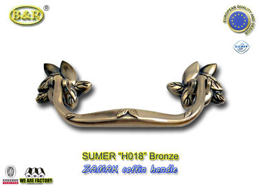 Dimensione in lega di zinco 20*7.5cm del bronzo dell'oggetto d'antiquariato della maniglia H018 della bara di rivestimento del metallo delle maniglie d'ottone antiche della bara