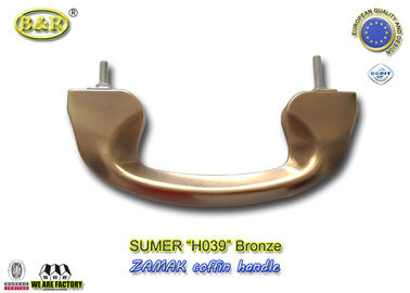 la bara europea italiana del metallo di stile di dimensione di 20*7.5 cm tratta H039 in bronzo di colore accessorio funereo dell'hardware di Zamak vecchio