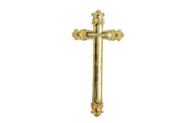 Incrocio dorato di colore e decorazione funerea DP021 della croce
