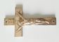 Croce d'ottone dello zamak della bara dell'incrocio D049 dell'oggetto d'antiquariato di plastica dell'oro per uso 10.8*6.6cm della bara